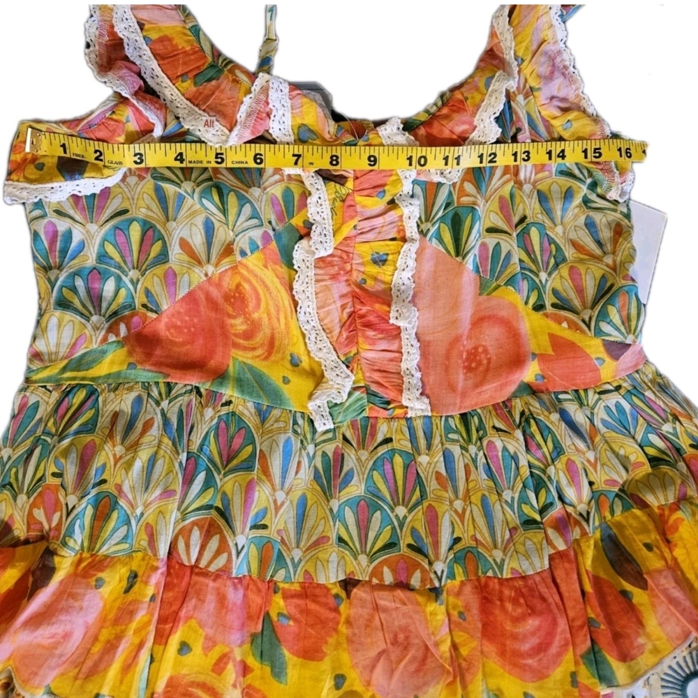 NWT- Beatnik Philosophy Colorful Mirrored Tiered Dress-Size Medium - Picture 13 of 17